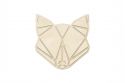 Wooden decoration Fox Polygon