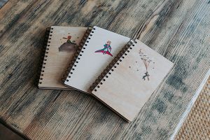 Little Prince A5 Wooden Notebook