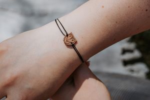 String bracelet Wise Owl Wooden Bracelet