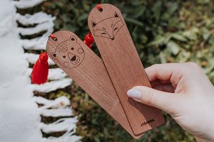 Wooden bookmark Cute Bear 