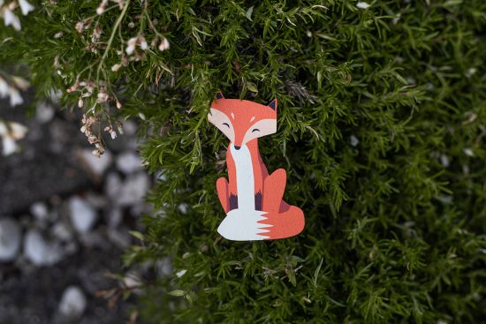 Wooden wall sticker - Fox Elis