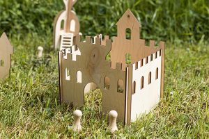 Wooden castle - Toy figurine's castle 1KK