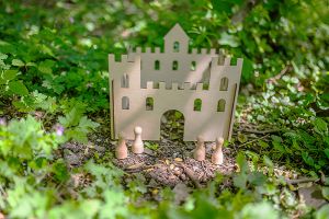 Wooden castle - Toy figurine's kingdom