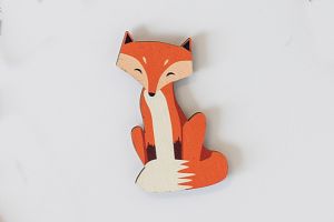 Wooden magnet - Fox Elis