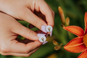 Dandelion wooden earrings