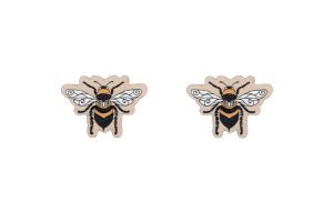 Wooden earrings Bee
