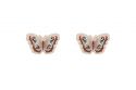 Rose Butterfly Wooden Earrings  