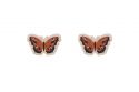 Rouge Butterfly Wooden Earrings  