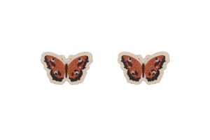 Rouge Butterfly Wooden Earrings  