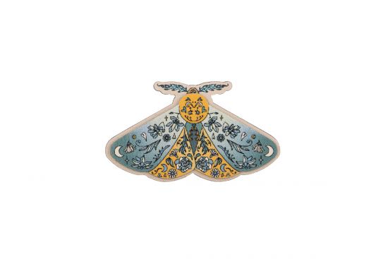 Wooden brooch Moth 