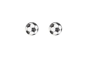 Wooden earrings Football
