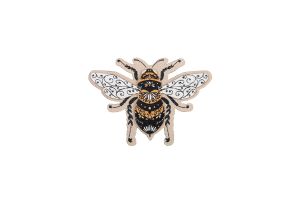 Wooden brooch Bee 