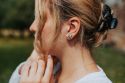 Wooden earrings Bee