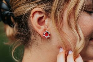Ladybird Wooden Earrings