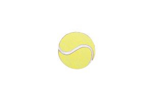 Wooden brooch Tennis ball 