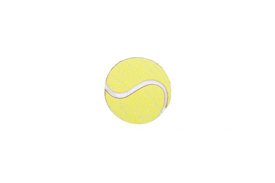 Wooden brooch Tennis ball 