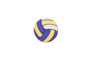 Wooden brooch Volleyball ball 