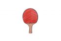 Wooden brooch Ping pong bat 