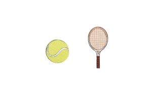 Wooden Earrings Tennis 