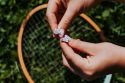 Wooden Earrings Badminton 