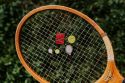 Wooden brooch Tennis bat 