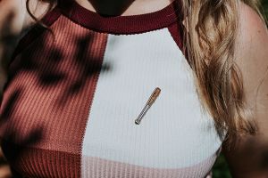 Wooden brooch Baseball bat 