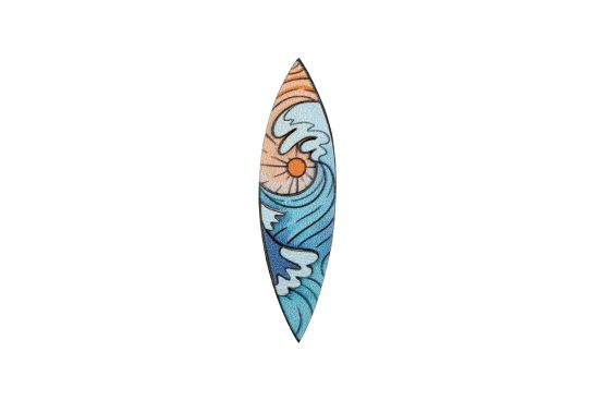 Wooden brooch Surf 