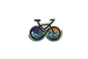 Wooden brooch Bike 