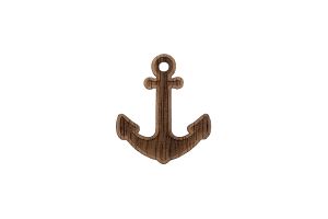 Wooden brooch Anchor 