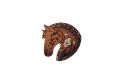 Wooden brooch Brown horse