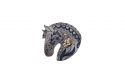 Wooden brooch Grey horse 