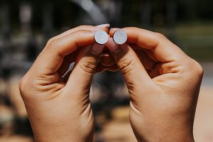 Wooden Earrings Golf Ball 