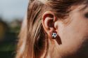 Wooden earrings Football