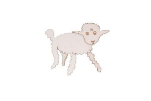 Wooden brooch Lamb Brooch 