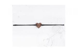 String bracelet Heart Wooden Bracelet