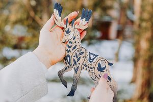 Wooden puzzle Scandi Deer