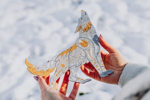 Wooden puzzle Scandi Wolf