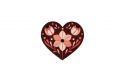 Wooden Brooch Folk Heart – Red