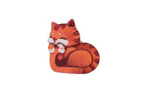 Wooden Brooch – Kitty Love