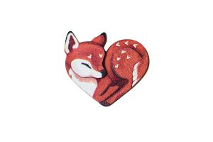 Wooden Brooch – Deer Heart