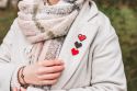 Wooden Brooch Black Heart