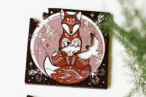 MINI - Wooden puzzle scandi Fox