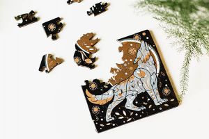 MINI - Wooden puzzle Scandi Wolf